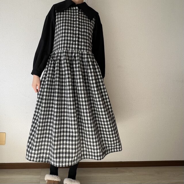 ウールガーゼ・ノースリーブワンピース