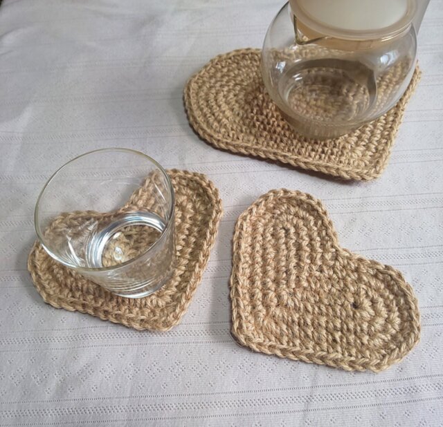 ハートのコースター5枚セット | iichi 日々の暮らしを心地よくする