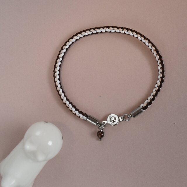 うさぎ色「チョコレートオター」ブレスレット (R-CHOotter-251122)