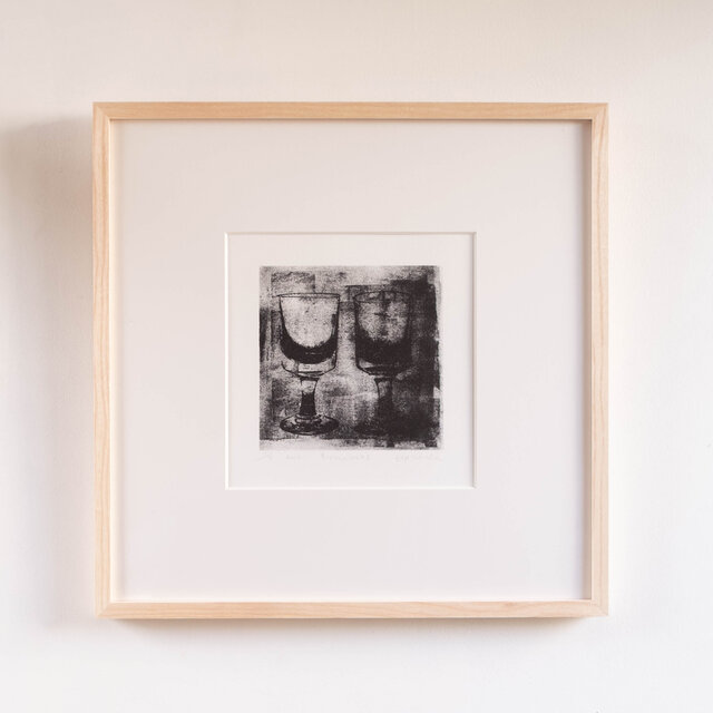 版画 "Bistro glass #1"（額装）