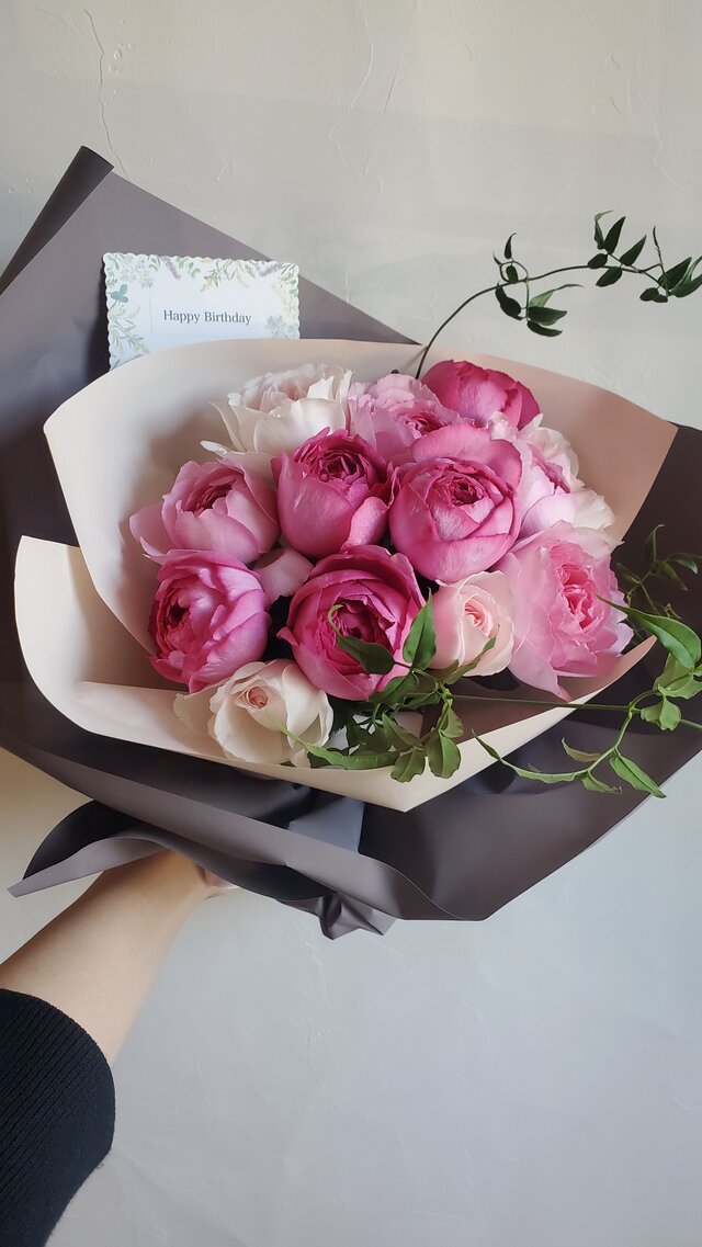 【生花・花束】フレグランスローズブーケ　薔薇の香りがひろがる花束