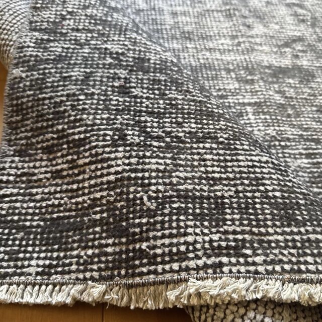 111×182 グレイワンカラーラグ 擦れシャビーシック トルコヴィンテージ