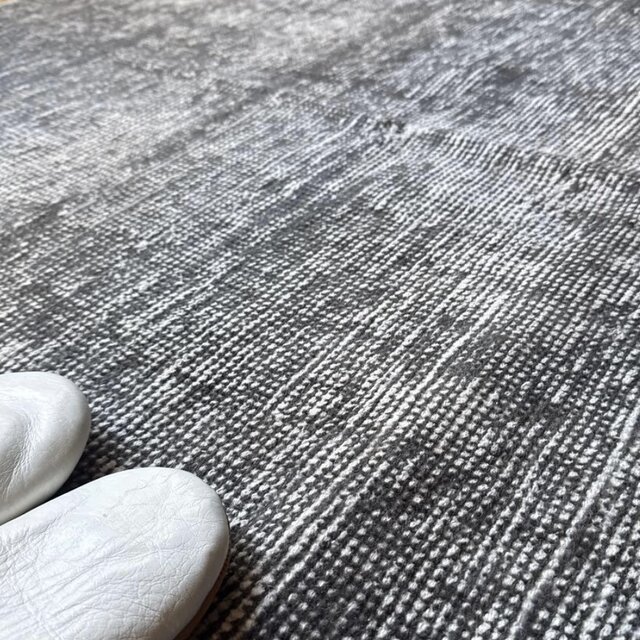 111×182 グレイワンカラーラグ 擦れシャビーシック トルコヴィンテージ