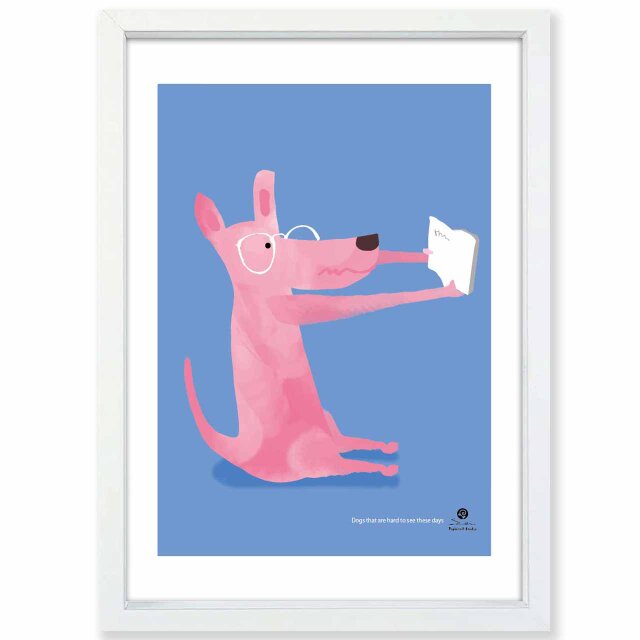 最近見づらい　犬　送料無料 　プロのイラスト　A4〜A0　ポスター　アートポスター　アート/sei検索新着順　3807