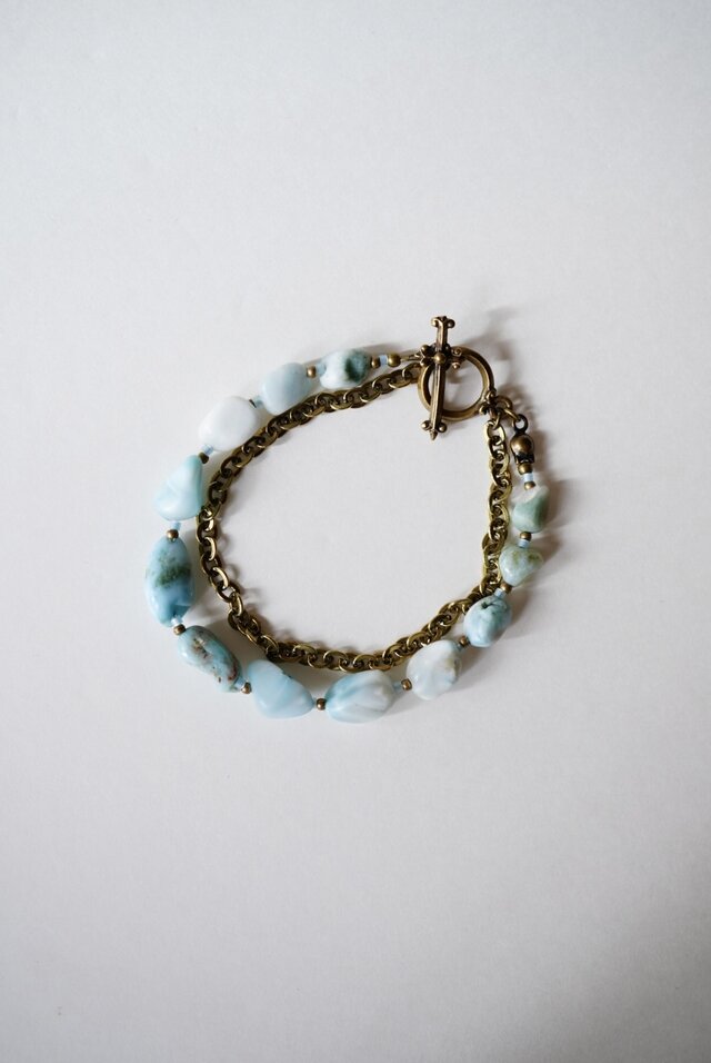 Healing stone ~ラリマー原石のブレスレット