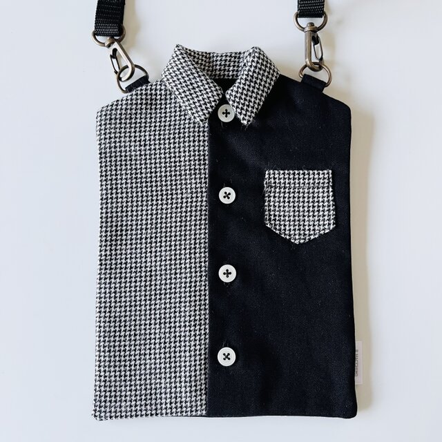 シャツサコッシュS/千鳥格子