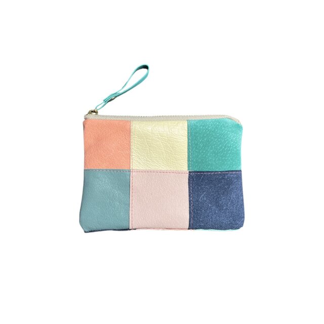 レザーパッチワークポーチmini