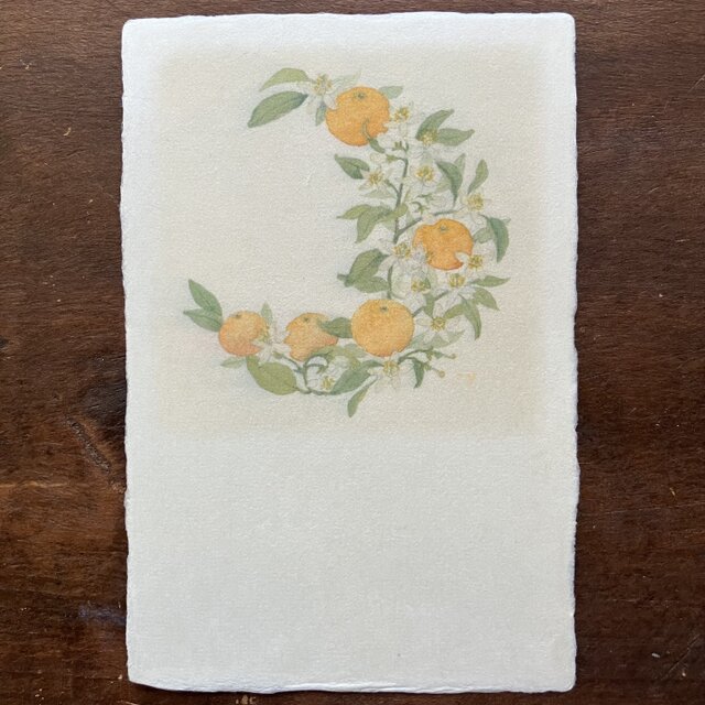 和紙の絵葉書【蜜柑月】ポストカード