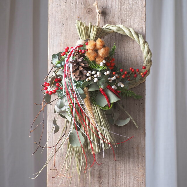 森のお正月飾り42cm①