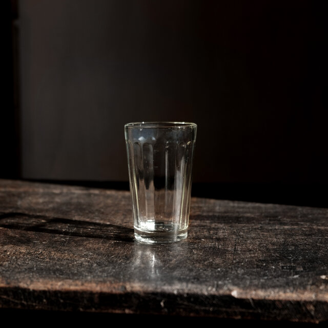 昭和レトロな雰囲気◆昭和初期　S.G.Fプレスガラスコップ　古民家　古道具　骨董/antiques