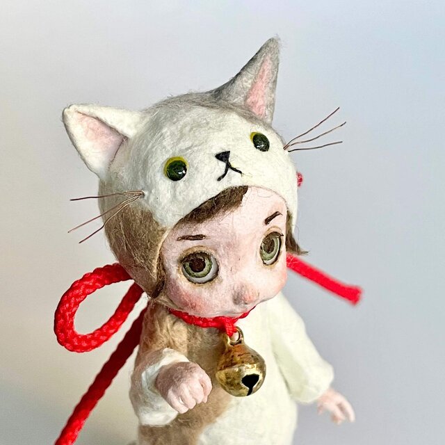 和紙人形『招き猫(三毛猫)』 | iichi 日々の暮らしを心地よくする