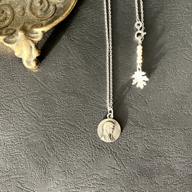 [Fontaine de Lourdes] necklace - silver antique *02