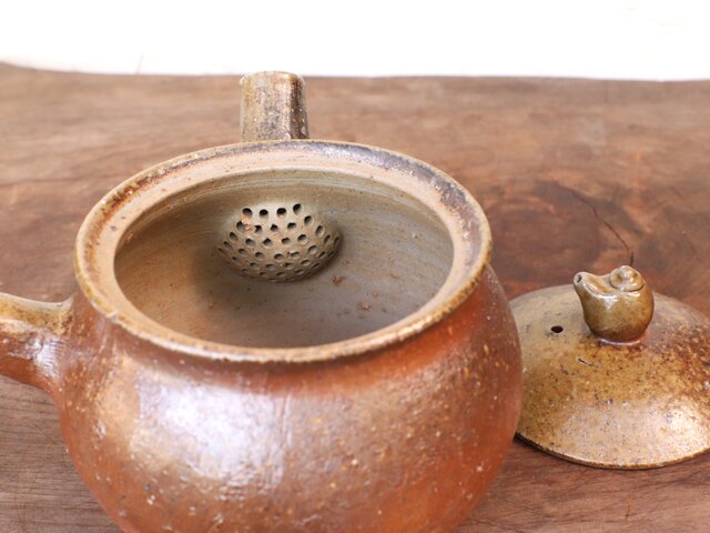 備前焼　急須 備前焼 細川敬弘作 火襷急須 [東山堂煎茶器店 オンラインショップ