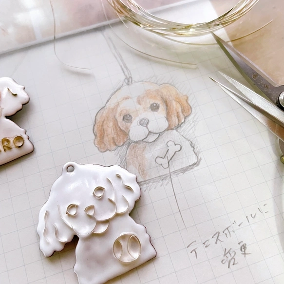 うちの子オーダー】犬さん猫さん•七宝焼根付け | iichi 日々の暮らしを
