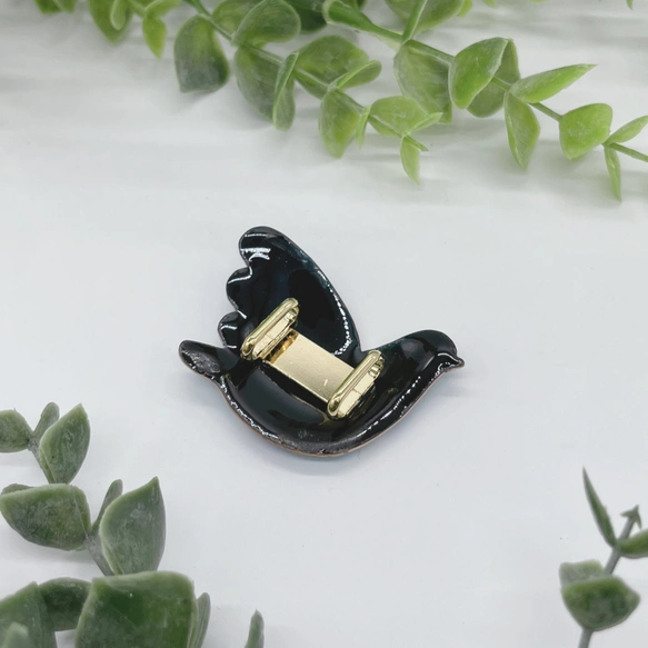 更に更に値下げ❗️ヴィンテージ SILVER×トルコ石七宝焼の帯留めブローチ 全3色】風に歌う鳥•七宝焼帯留め（ブローチ金具に変更可） | iichi