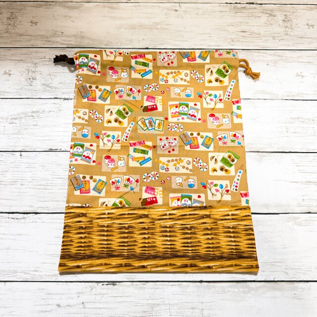 巾着袋　大　【和柄・駄菓子】