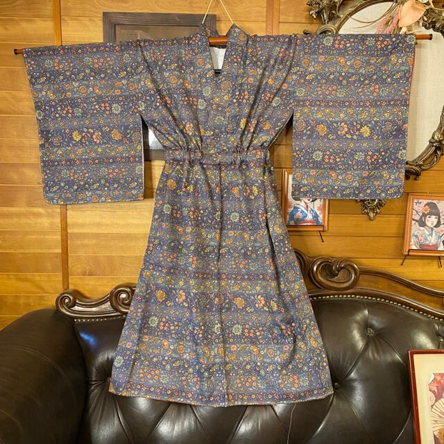 着物リメイク ワンピース｜洗える化繊素材＆名古屋帯サッシュベルト