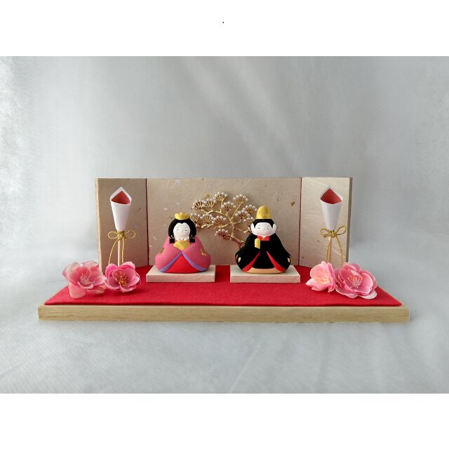 お雛様】 おひなさま 百花 親王飾りセット 「松の木 屏風」 | iichi