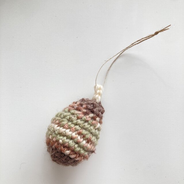 WOOL!*クリスマスオーナメント*洋梨*ブラウン*１piece