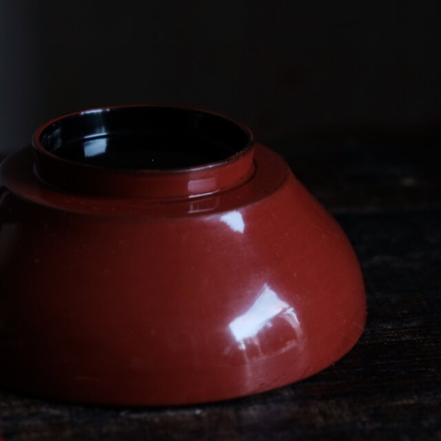 赤で素敵◇ 時代物 漆芸蓋付椀 漆器 骨董・antiques 古民家 古道具