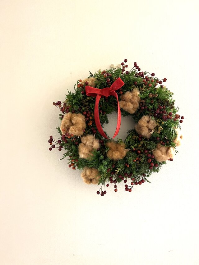 森のクリスマス Ⅷ ~茶綿と野薔薇の赤い実 | iichi 日々の暮らしを