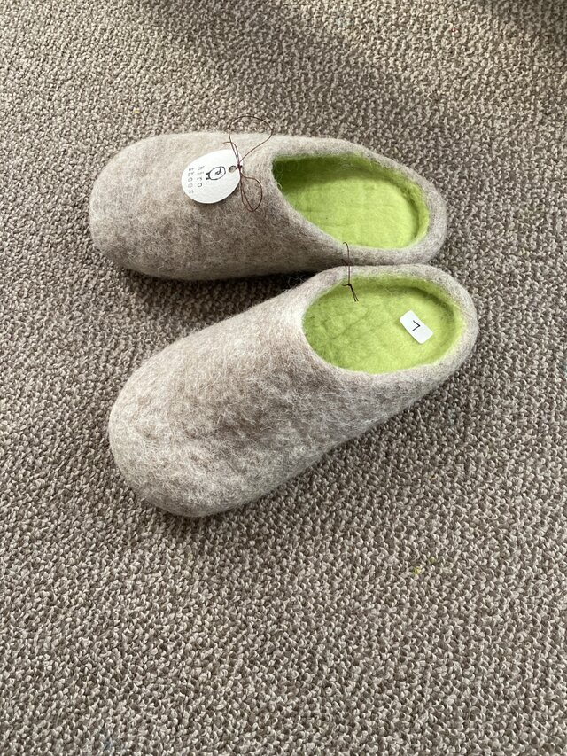 羊毛フェルトルームシューズ  L グレー