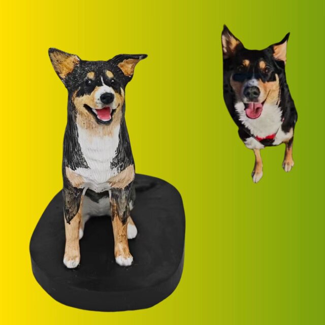 ペット 似顔絵 人形 オーダーメイド、 ペットの写真で フィギュア プレゼント、犬 愛犬 肖像画、うちの子 置物、ドール