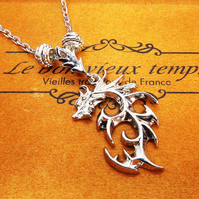 シルバードラゴンのネックレス 銀龍 シルバー925PLD 模様付チェーン アジャスター付 長さ調整可