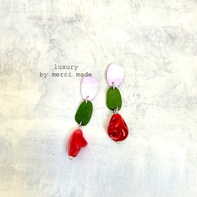 （一点もの）olive green＋ruby color