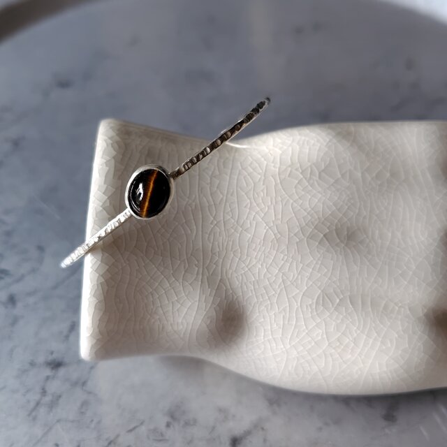 タイガーアイシルバーバングル