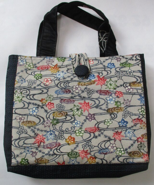 ８５３５　琉球紅型（りゅうきゅうびんがた）で作った手提げ袋　