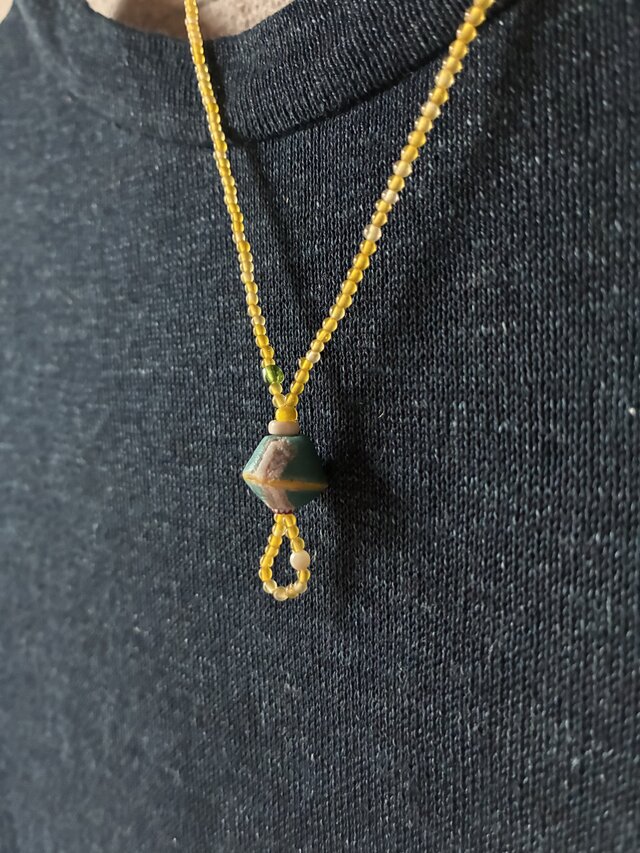 ＊happy price＊ひとつぶ＋ネックレス＠アフリカの再生玉＋フランスのデッドストックビーズ2種