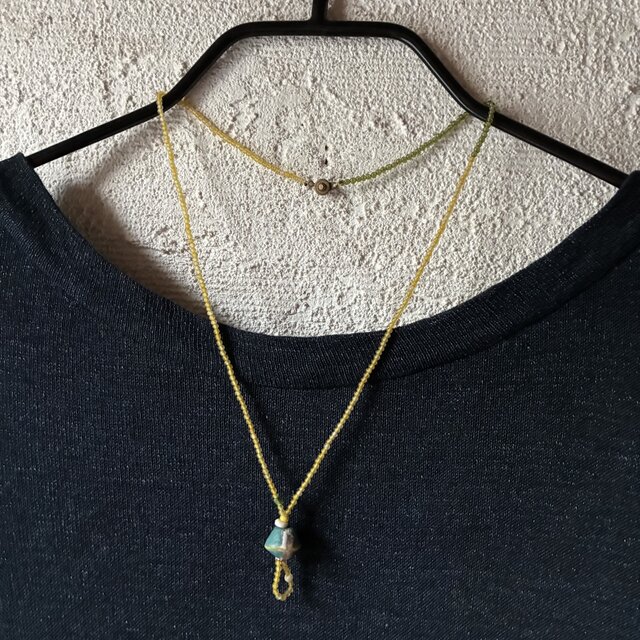 happy price＊ひとつぶ＋ネックレス＠アフリカの再生玉＋フランスの