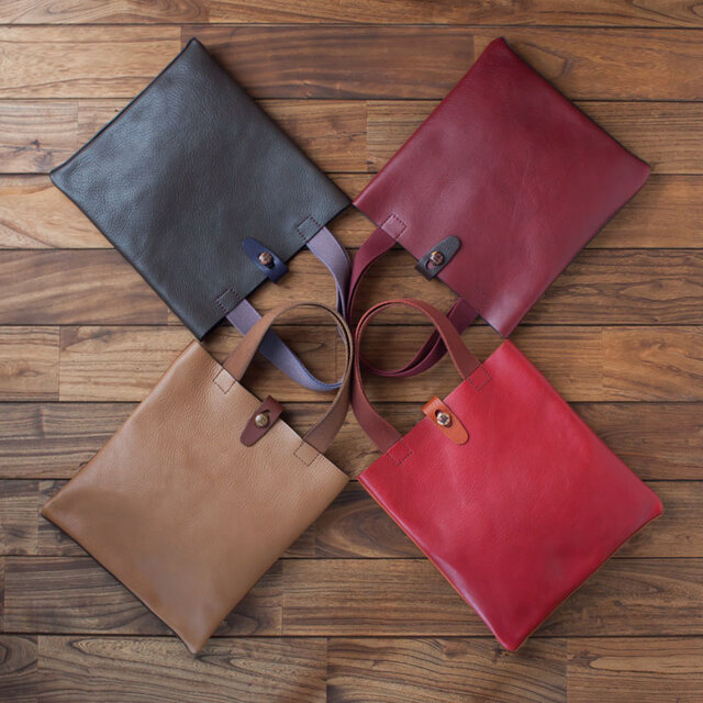 イタリア製牛革のミニトートバッグ / ４色