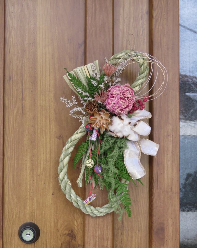 芍薬のお正月リース