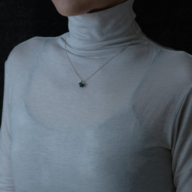 三角 緑水晶 いぶし ネックレス シルバー925 | iichi 日々の暮らしを