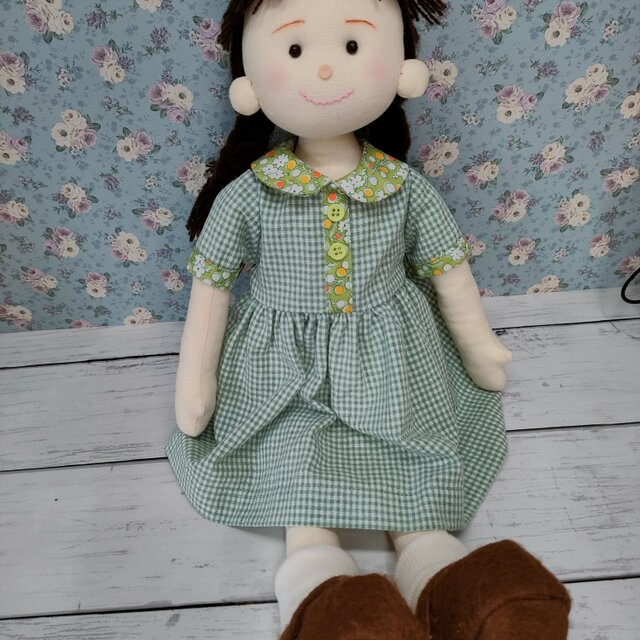 手作り着せ替え人形 手作り 布製 人形 着せ替え セット ドール 布人形 28cmサイズ AW A