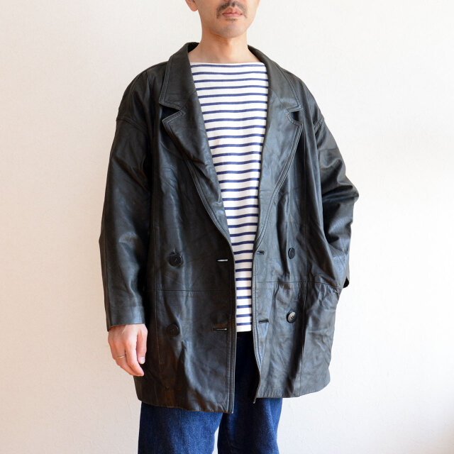 YUKI BELLE FEMME 日本製 シープスキン レザー ダブルブレスト ジャケット ジャパンヴィンテージ ユニセックス