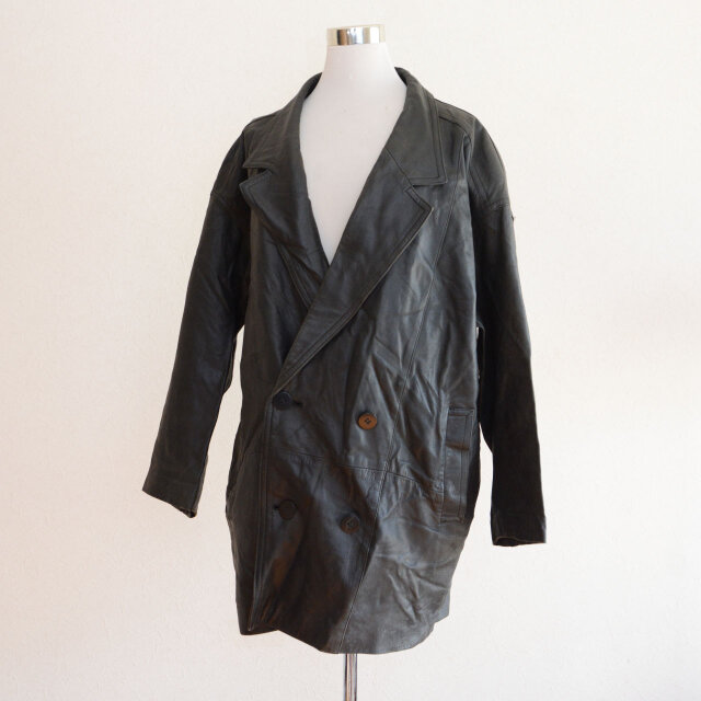 YUKI BELLE FEMME 日本製 シープスキン レザー ダブルブレスト