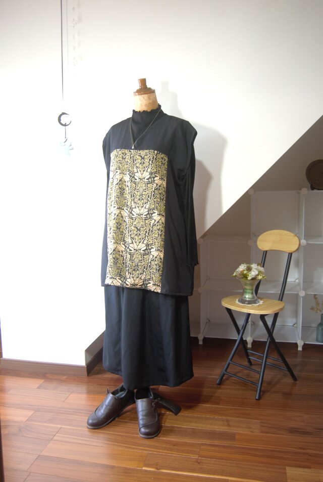 花鳥柄のチュニック【sara-nari】着物リメイク | iichi 日々の暮らしを