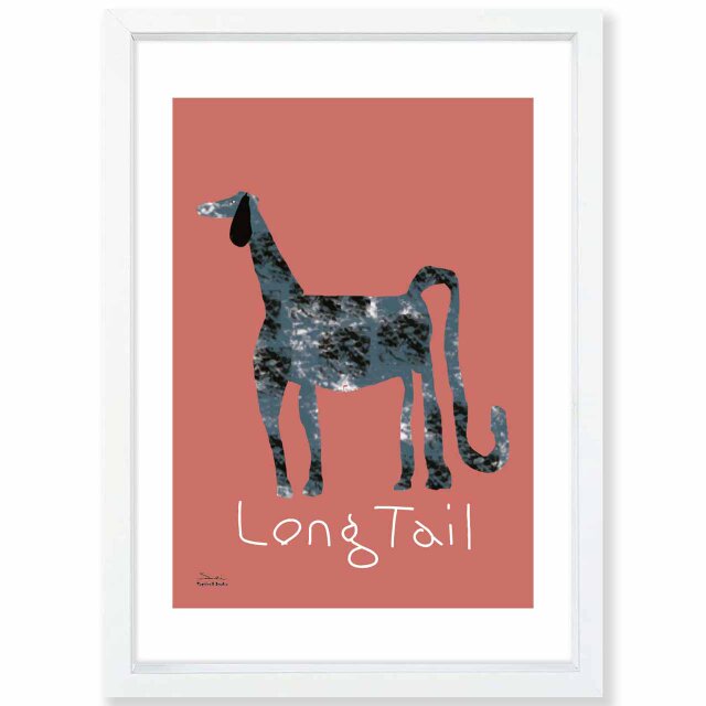 LongTail  犬　送料無料 　プロのイラスト　A4〜A0　ポスター　アートポスター　アート/sei検索新着順　3208