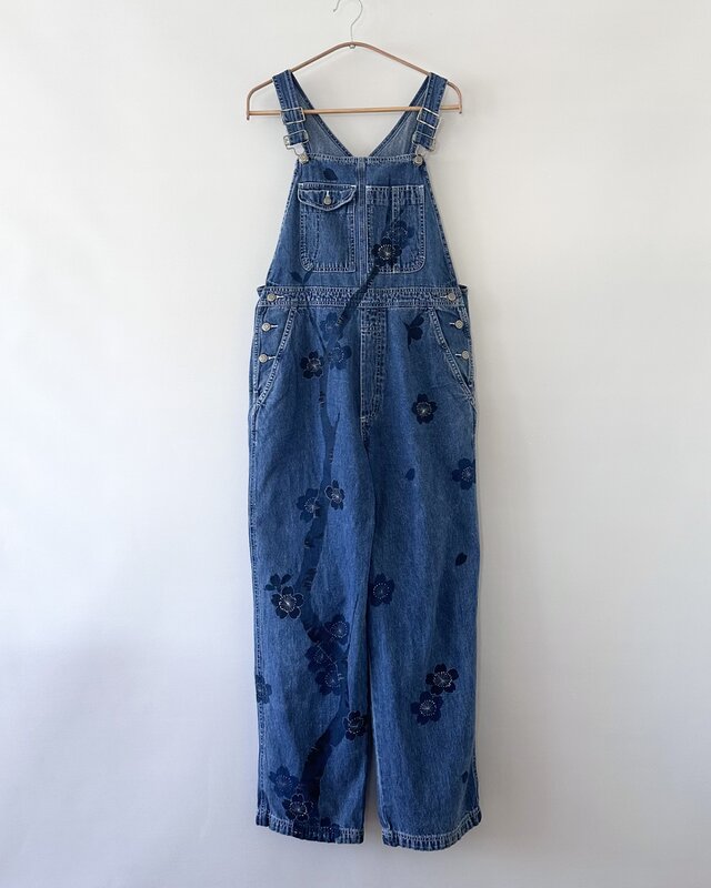 【手描き】桜の大木　USEDオーバーオール