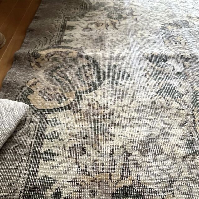 超大判171×286アンティークカラー メダリオン トルコヴィンテージラグ