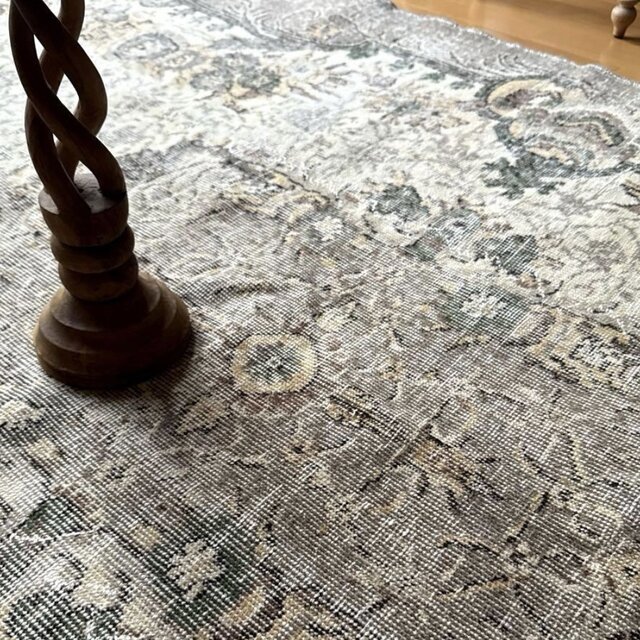 超大判171×286アンティークカラー　メダリオン　トルコヴィンテージラグ 超大判171×286アンティークカラー メダリオン トルコヴィンテージラグ