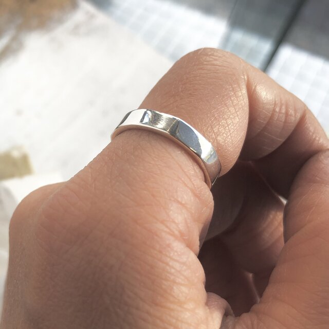 歪な平打ちペアリング/silver925 B37 B38 | iichi 日々の暮らしを