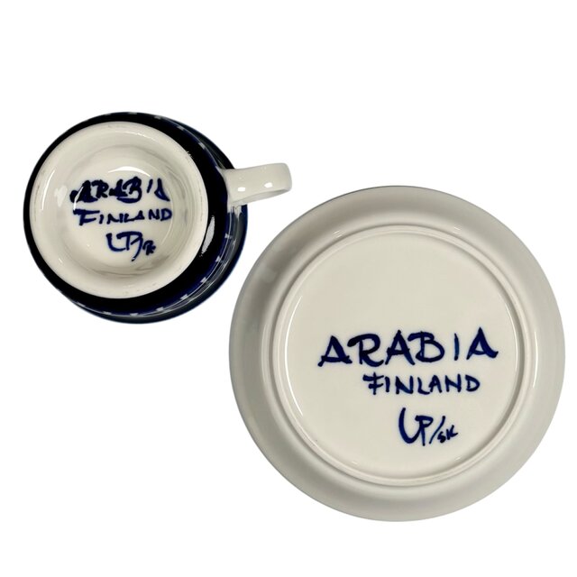 希少！アラビア☆ARABIA☆バレンシア/コーヒーカップ&ソーサー/セット ARABIA アラビア Valencia バレンシア 80mmコーヒーカップ＆ソーサー