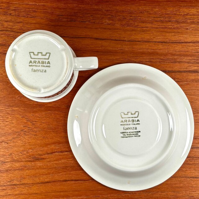 ARABIA Faenza C&S アラビア ファエンツァ コーヒーカップ＆ソーサー