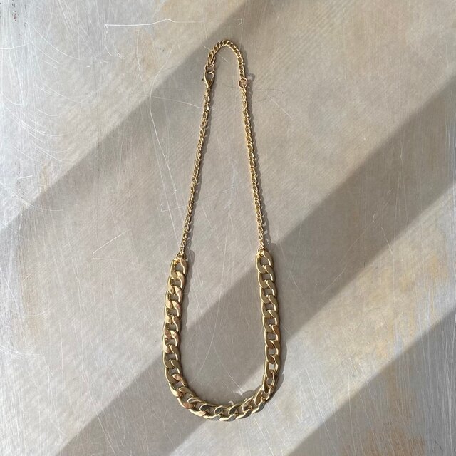 Vintage 80s-90s USA retro minimum flat chain necklace