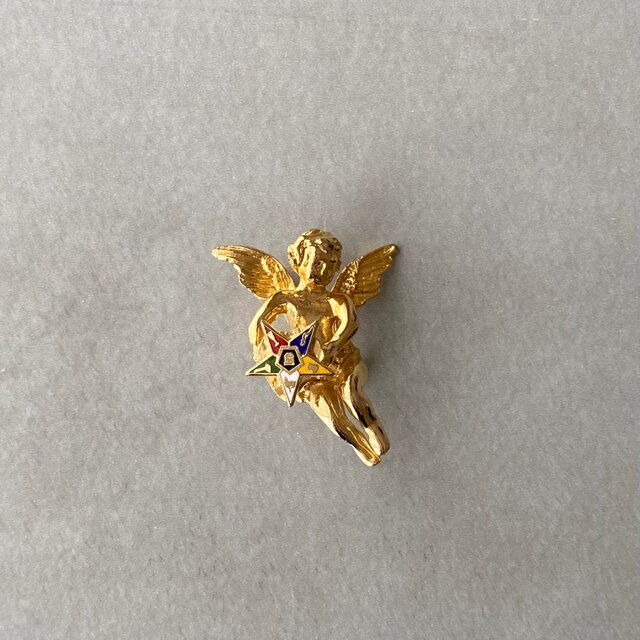【SALE】Vintage USA Freemason angel brooch