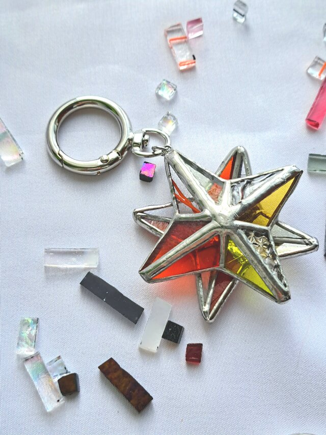 Octagram charm/ ORANGE